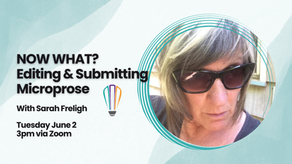  Editing and Submitting Microprose with Sarah Freligh (June 2 Zoom)
