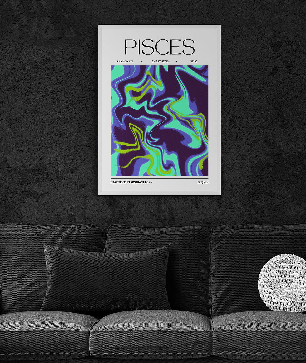 Küçük resim: Balık Burcu Soyut Poster