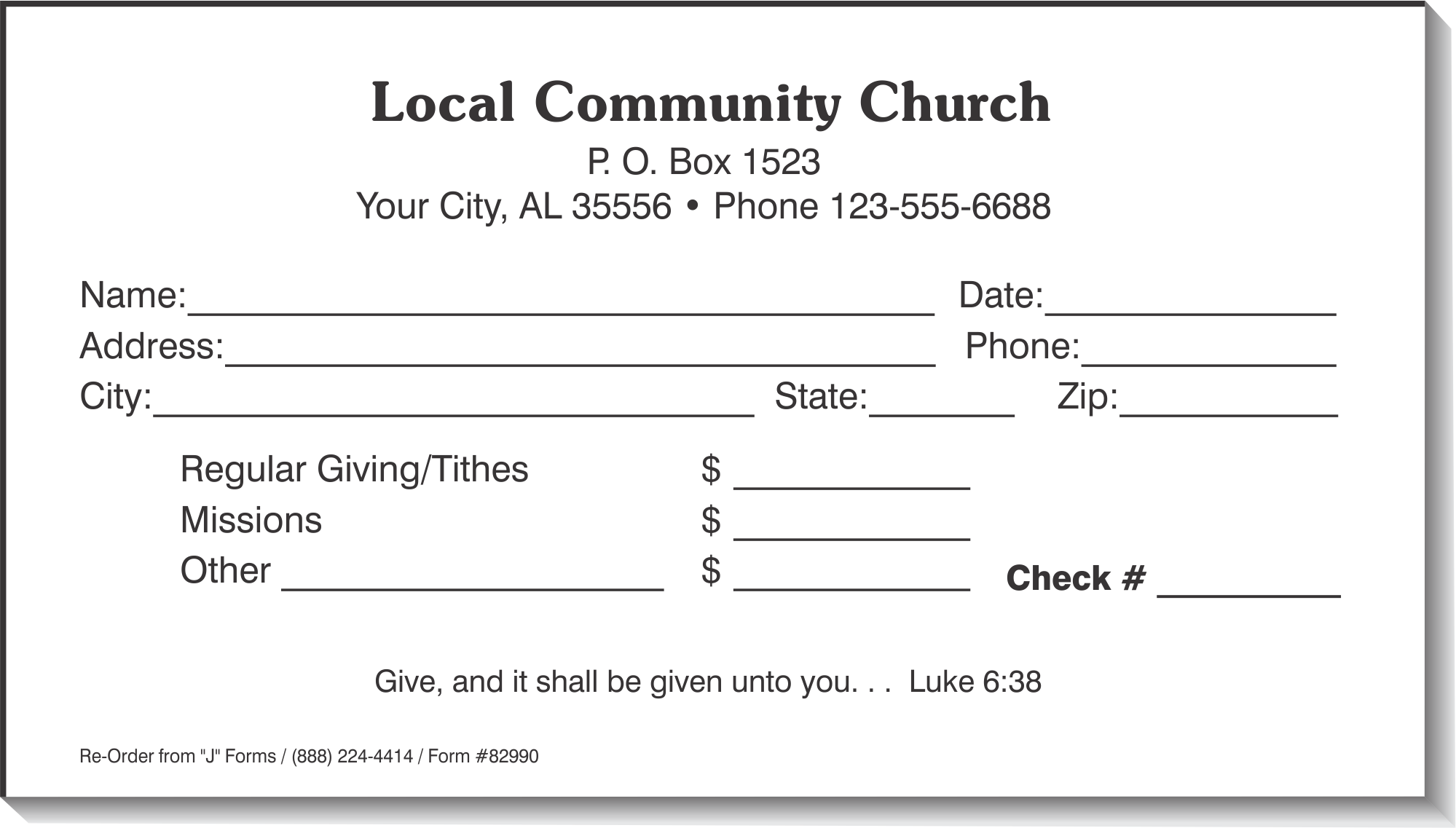 82990 Original Local Community Church wi