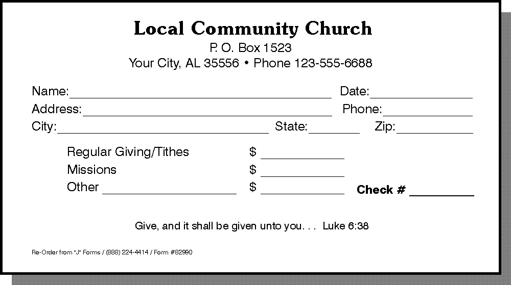 Local Community Church Sample