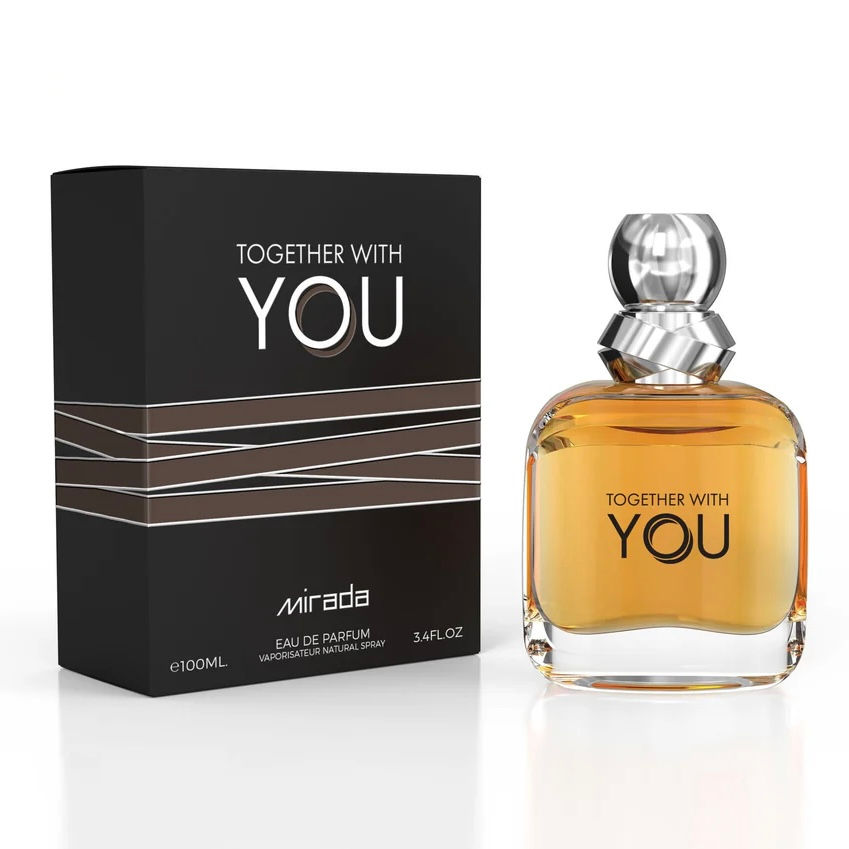 Eye-level view of perfume bottles arranged on a wooden shelf