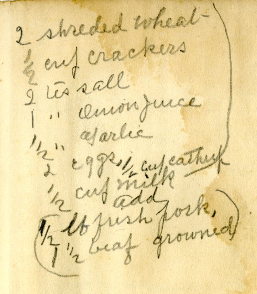 image of handwritten recipe