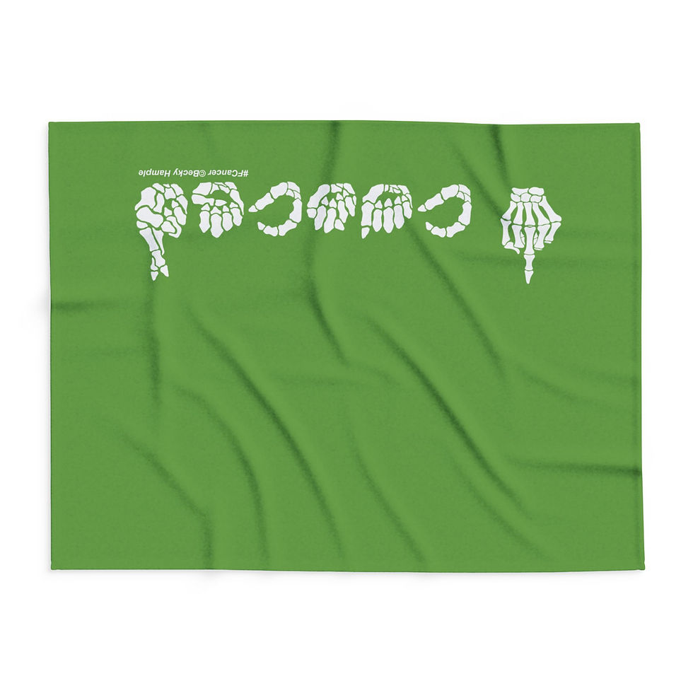 Thumbnail: Green F Cancer Fleece Blanket art by Becky Hample