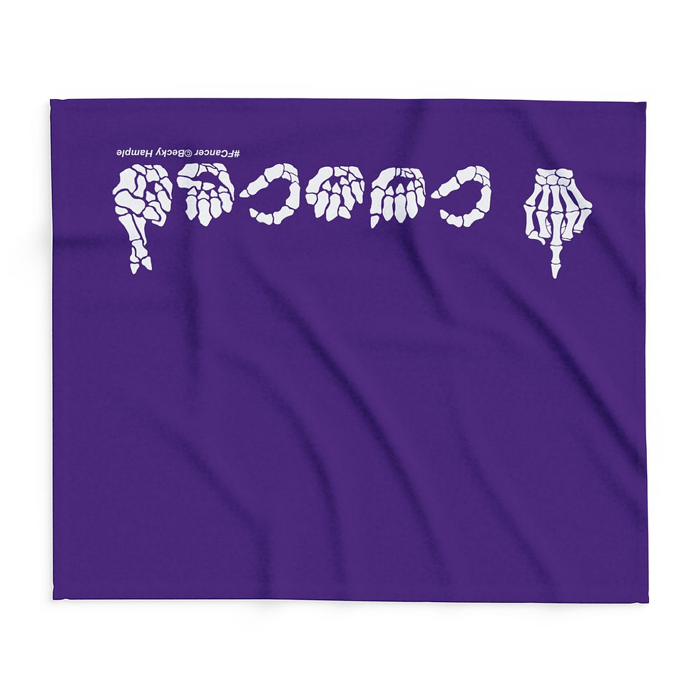 Thumbnail: Purple F Cancer Fleece Blanket art by Becky Hample