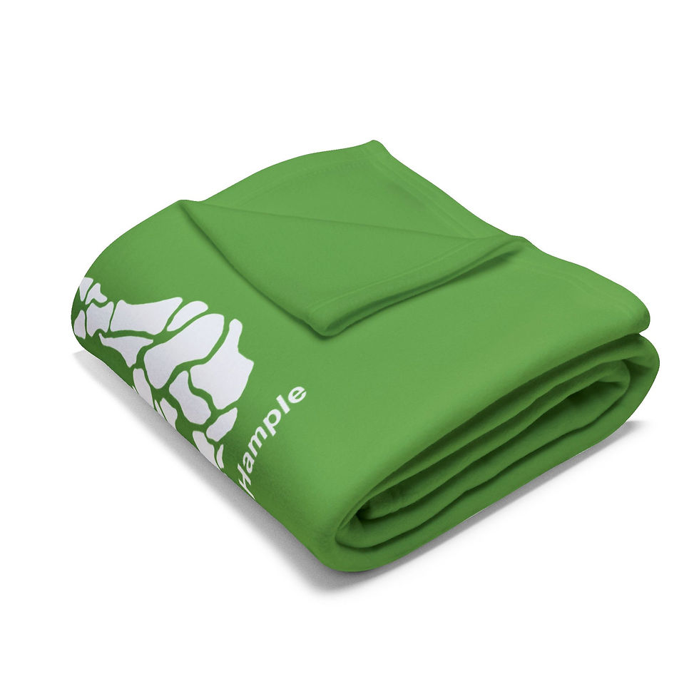 Thumbnail: Green F Cancer Fleece Blanket art by Becky Hample