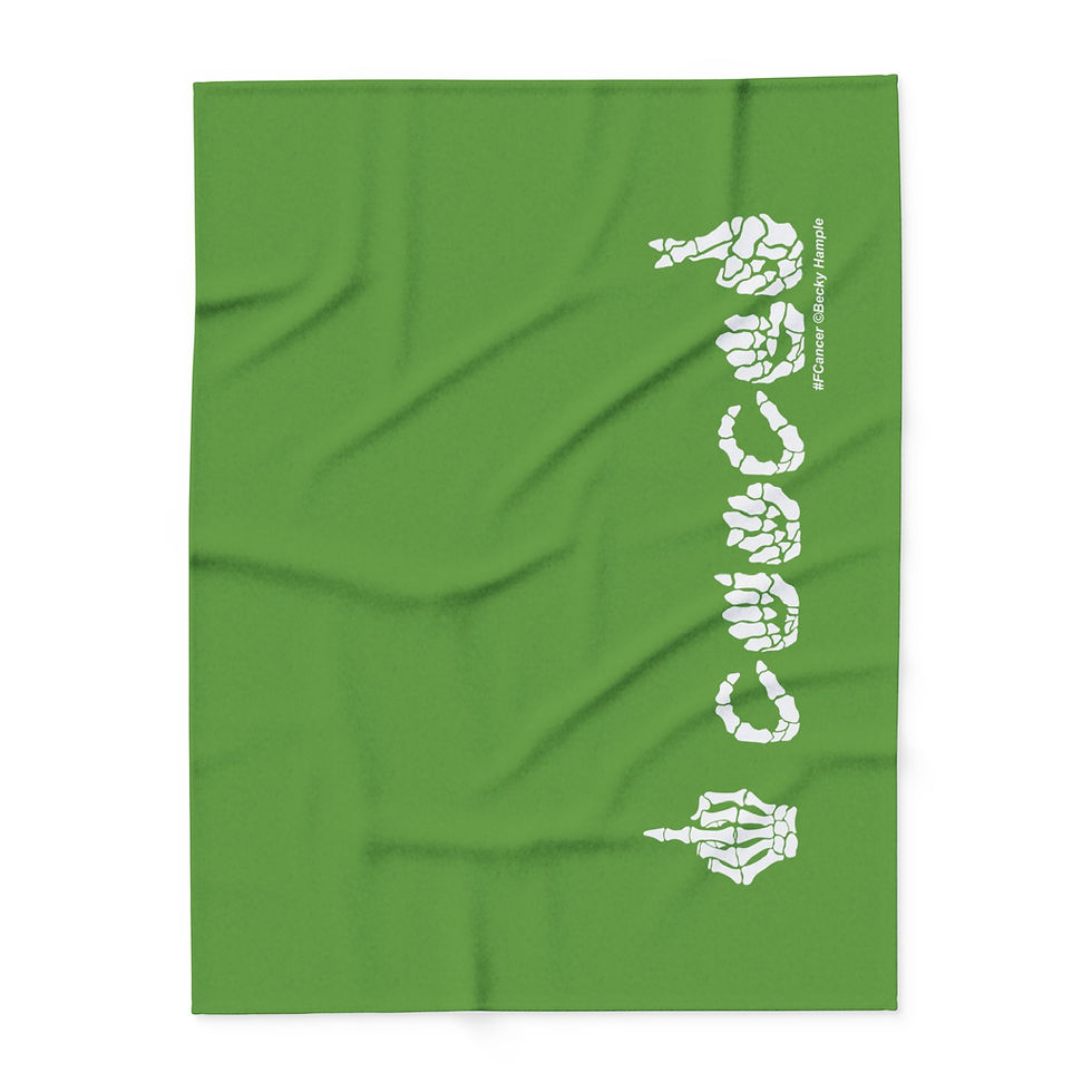 Thumbnail: Green F Cancer Fleece Blanket art by Becky Hample