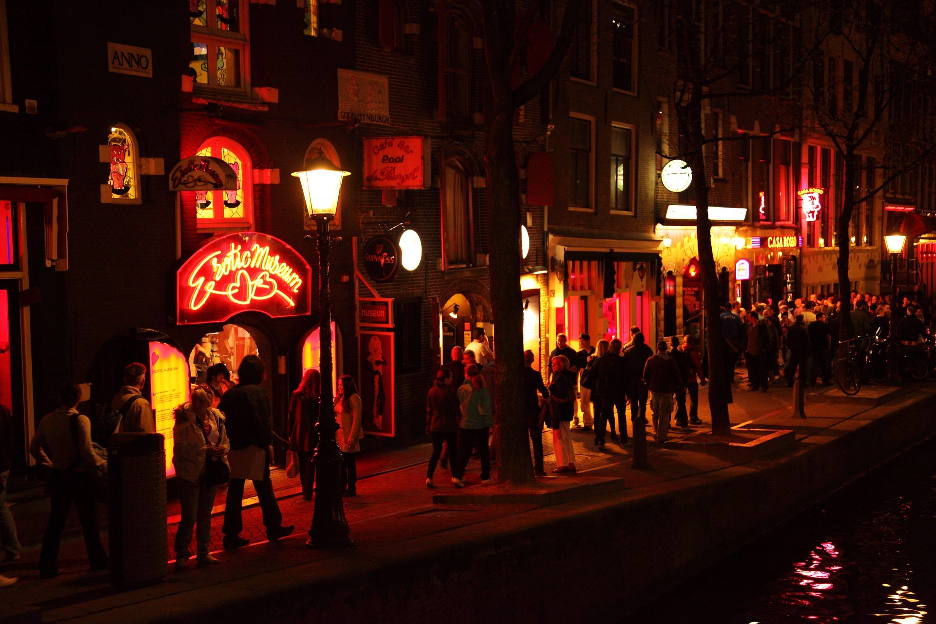 red light district of an unnamed city