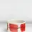Thumbnail: Porcelain Cylinder Bowl with Red Square and Scribble Design