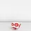 Thumbnail: Petite Porcelain Egg Scoop Bowl - Red Pink Dot Design