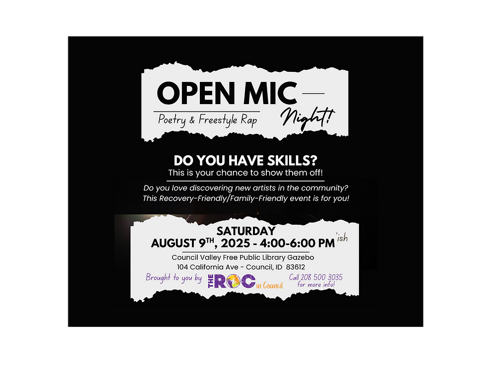 The ROC in Council Presents "Open Mic Night" on August 9th, 2025