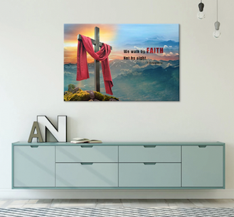 Thumbnail: WALK BY FAITH  WALL DECOR
