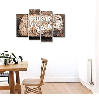 Thumbnail: JESUS IS MY ROCK WALL DECOR