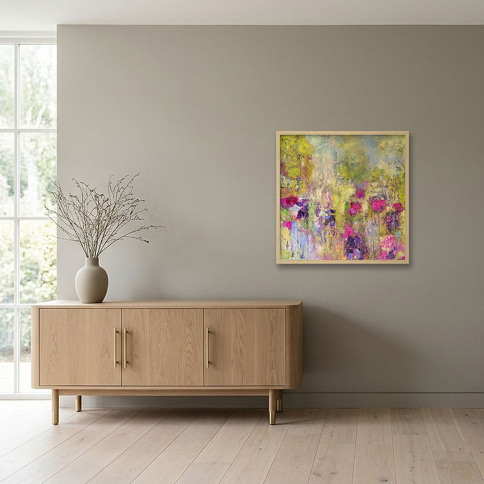 Thumbnail: Expressive flower wall art by Lynn Keddie