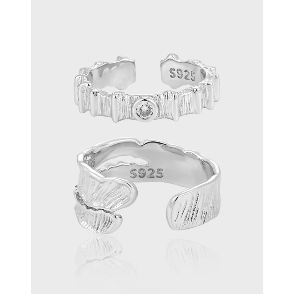 Thumbnail: S925 all silver'texture'cold style ring