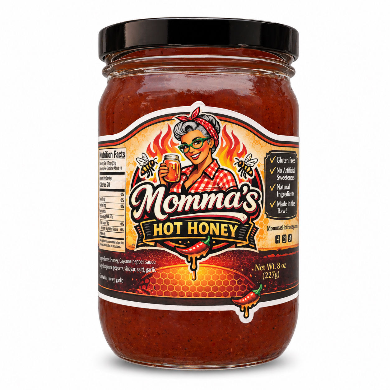 Momma’s Hot Honey - 1 - 12 oz. Jar - price includes shipping
