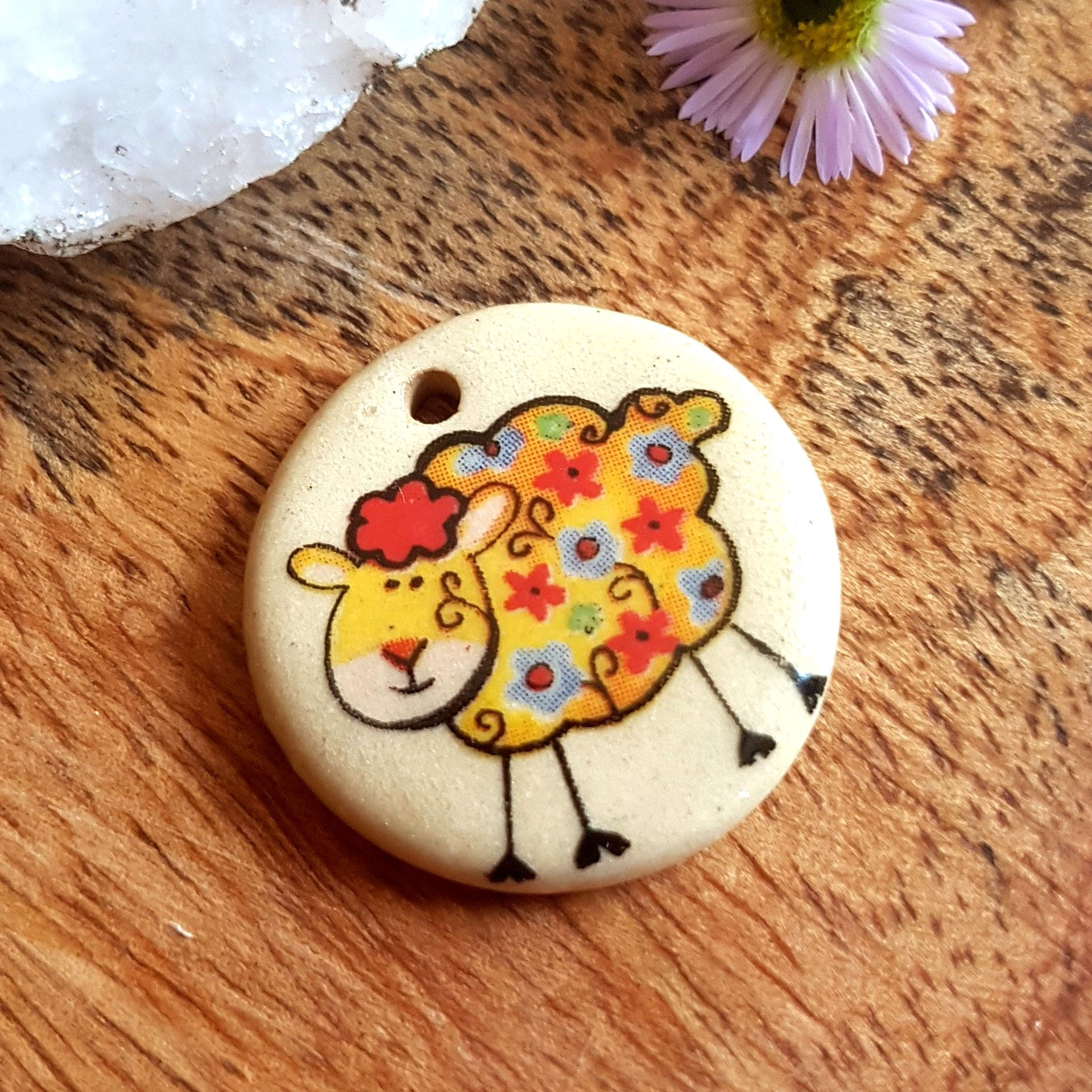 Baa Baa Rainbow Sheep Pendant