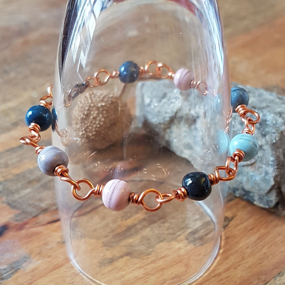 Thumbnail: Porcelain and Copper Bracelet III