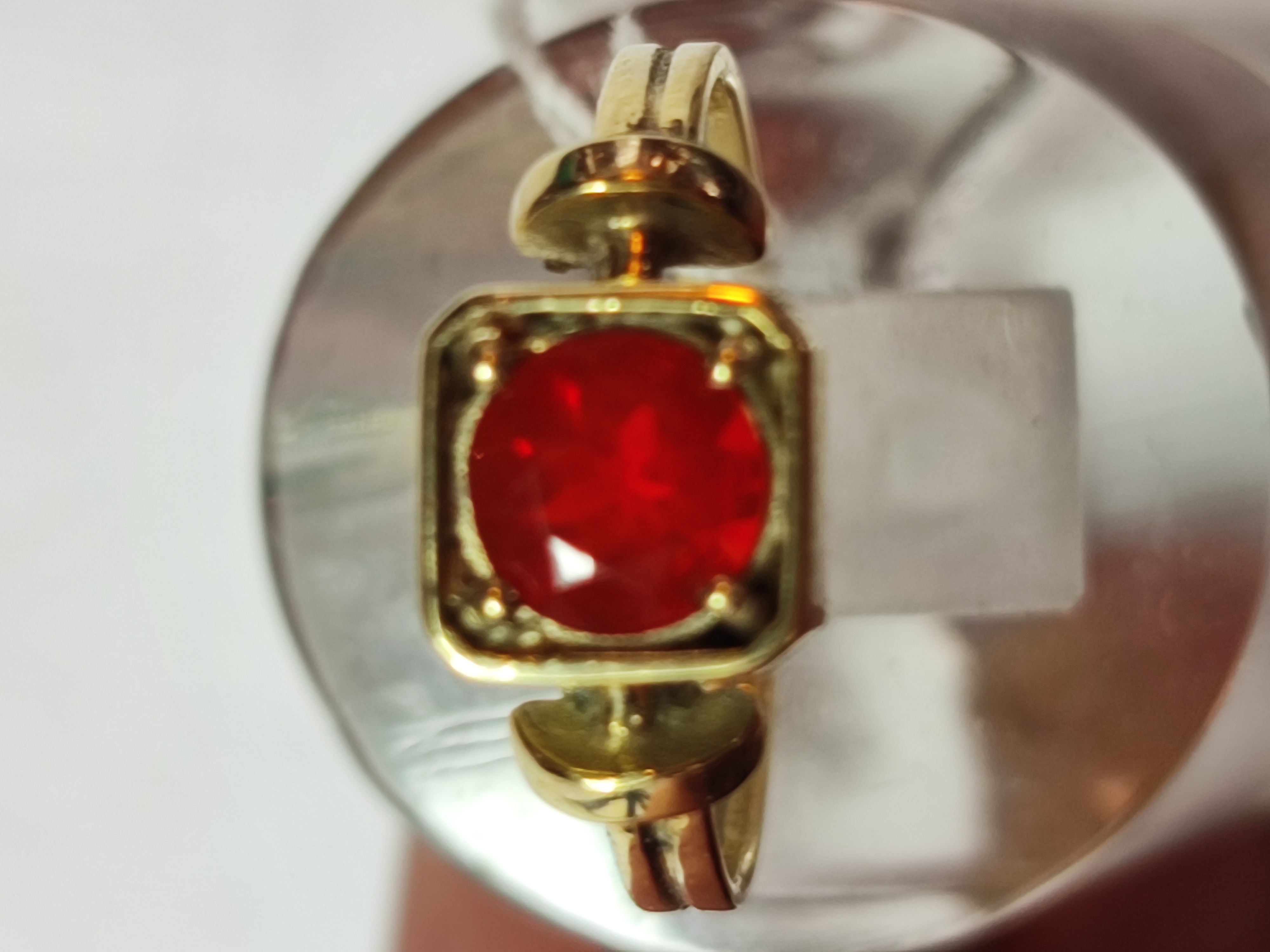 Damenring 585 GG Feueropal ca. 3,25 Gr. RG 56