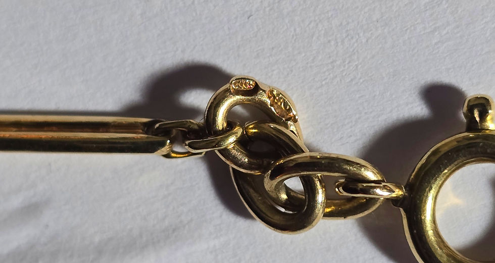 Miniaturbild: Uhrenkette Stabmuster 585 Gelbgold geprüft, 45 cm Länge 12,87 Gramm