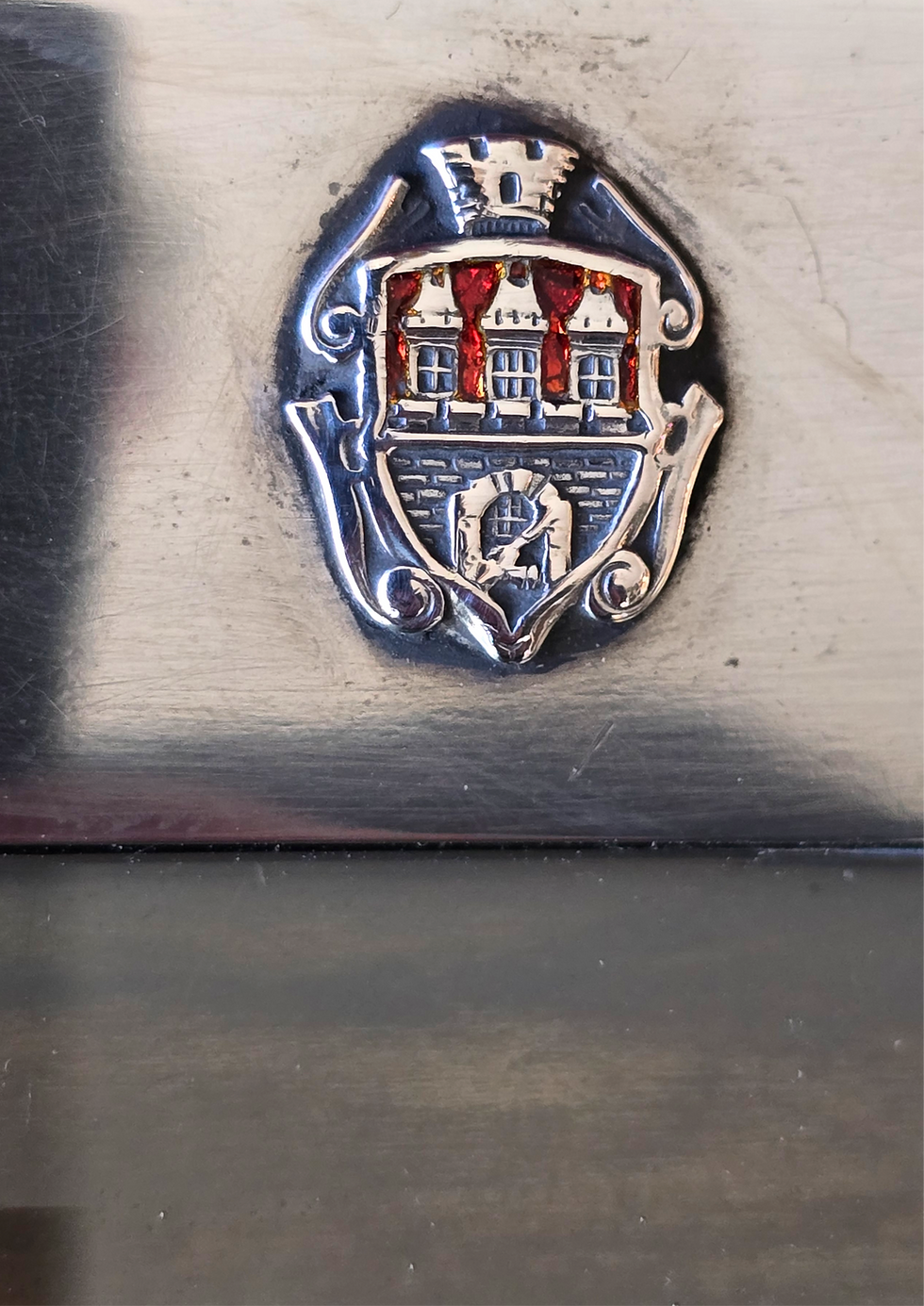 Miniaturbild: Prag Wenzelbrücke in vers. Kupferplatte, schwerer Silberrahmen