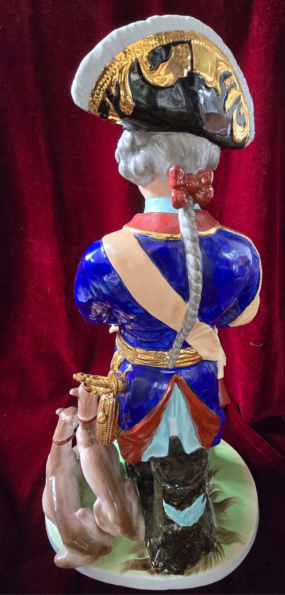 Miniaturbild: Alter Fritz Große Porzellanfigur 70 cm Höhe wohl Volksstädt o. Wallendorf ungem.