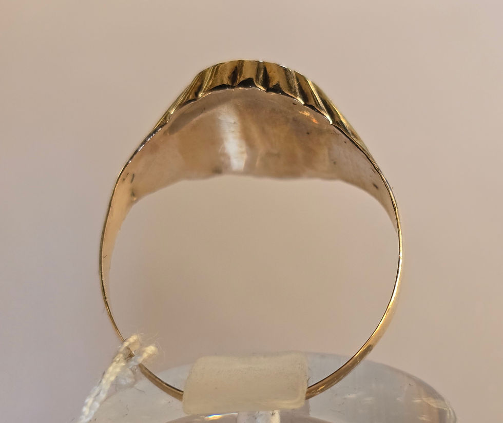 Miniaturbild: Herrenring / Damenring 585 GG geprüft, Karneol, verbödet 2,26 Gr., RG 62,50