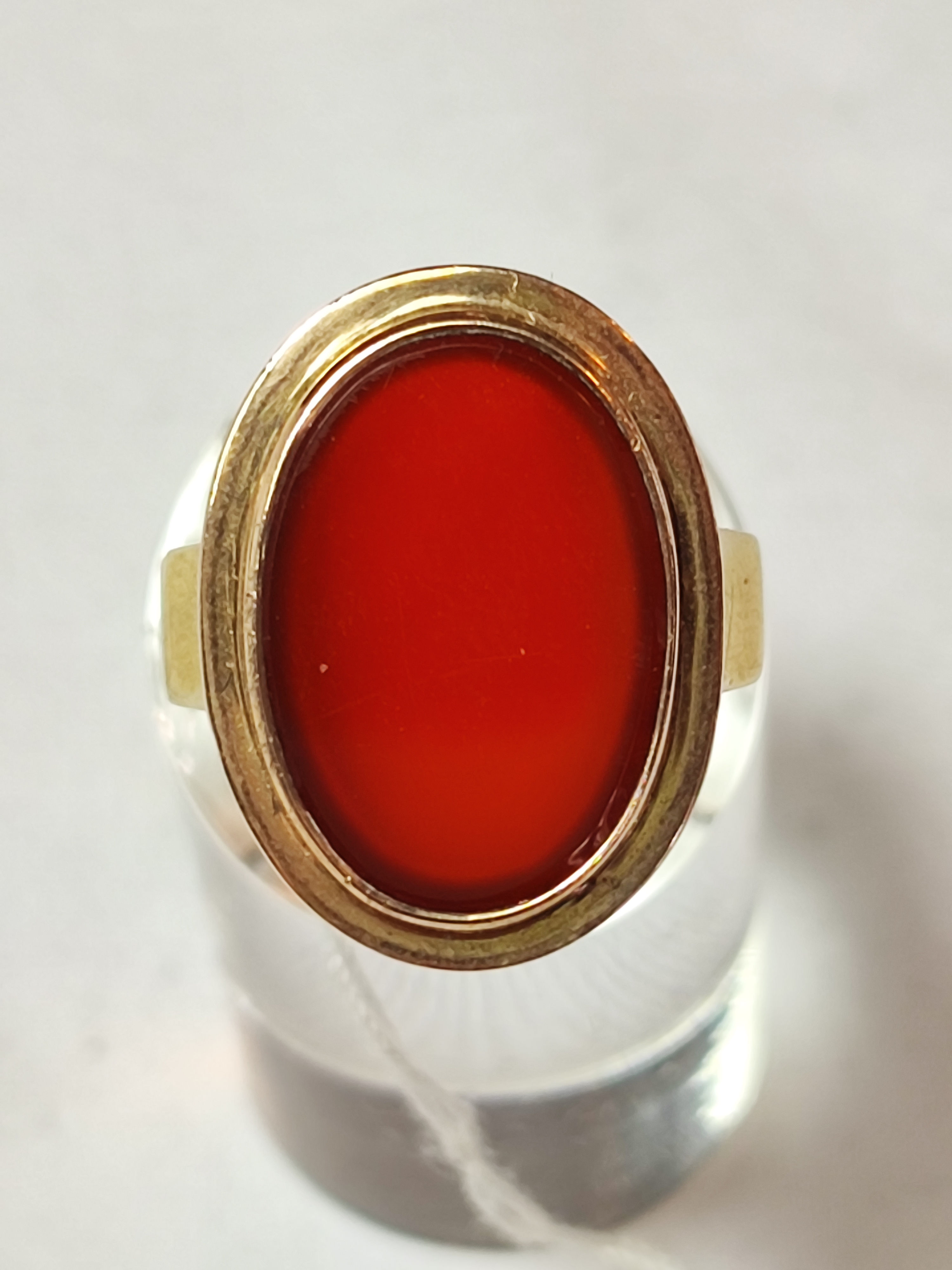 Herrenring Karneol, 333 GG, 7,25 Gr. RG 66