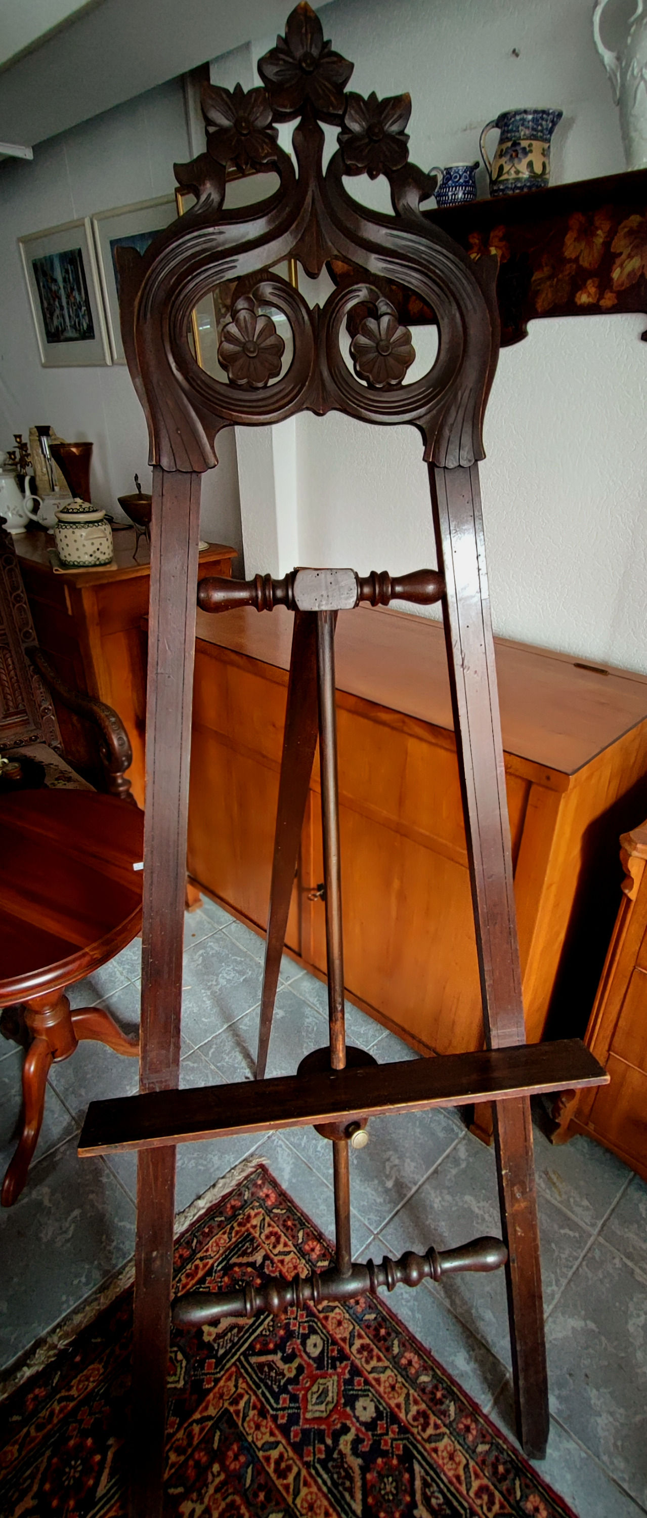 Originale Staffelei, Jugendstil um 1900 1,78m Höhe -60 cm Breite