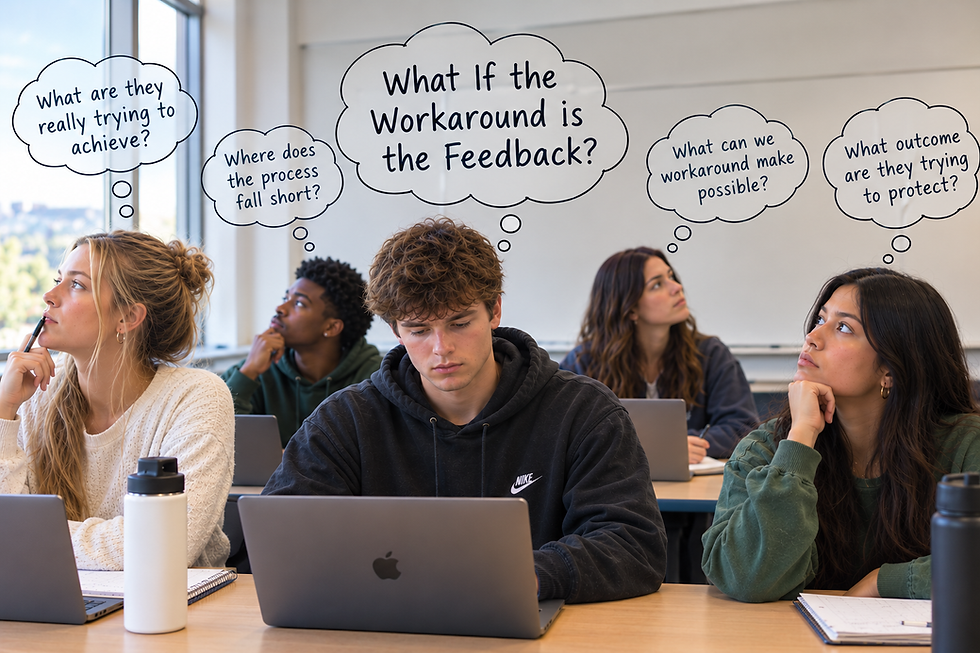 What if the Workaround is the Feedback?