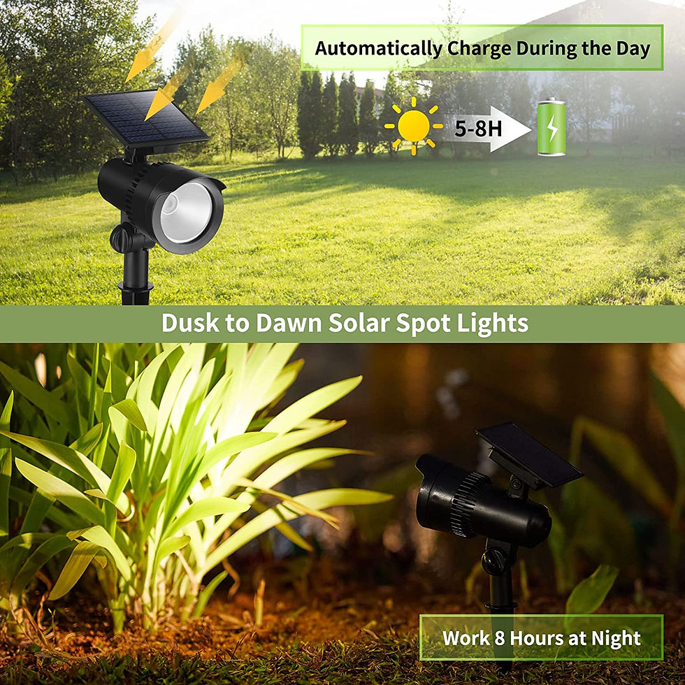Thumbnail: Solar Spot Lights Outdoor - Waterproof Garden Lights