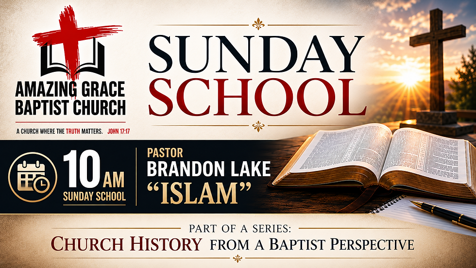 June 14th, Sunday School - Islam