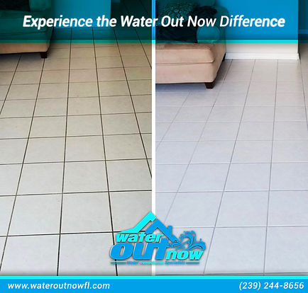 Before and after tile & grout cleaning images