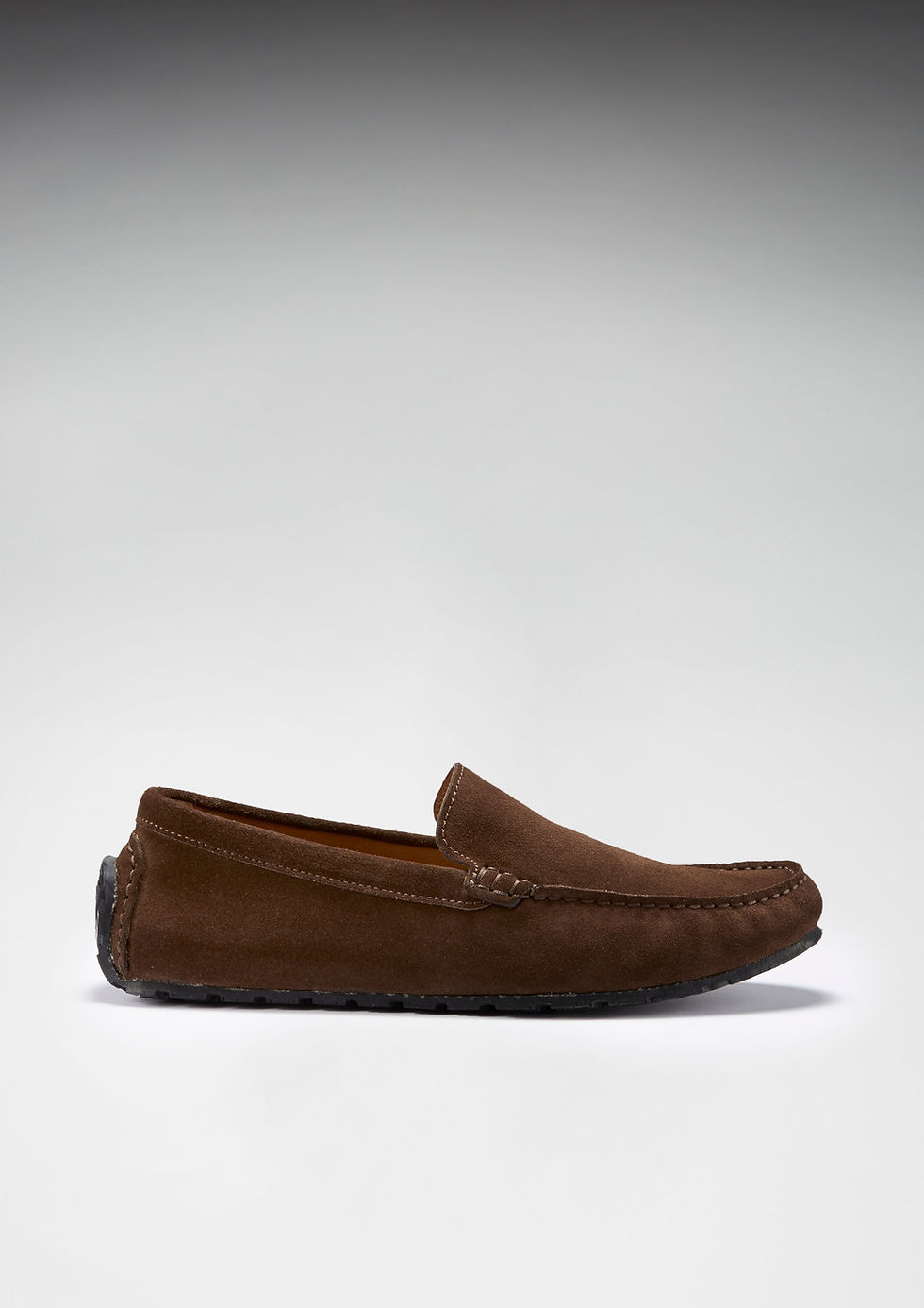 Thumbnail: Hugs & Co. TS1 Brown Suede Tyre Sole Driving Loafers