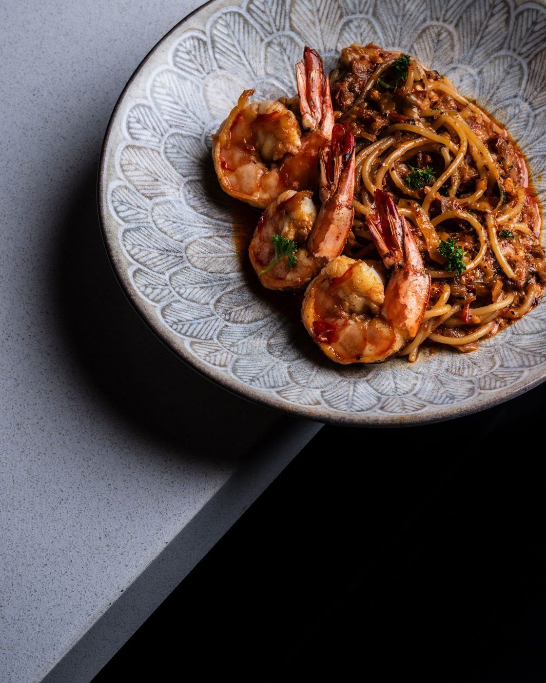 Prawn spaghetti