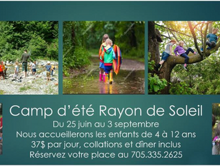 Camp d'été - Rayon de Soleil