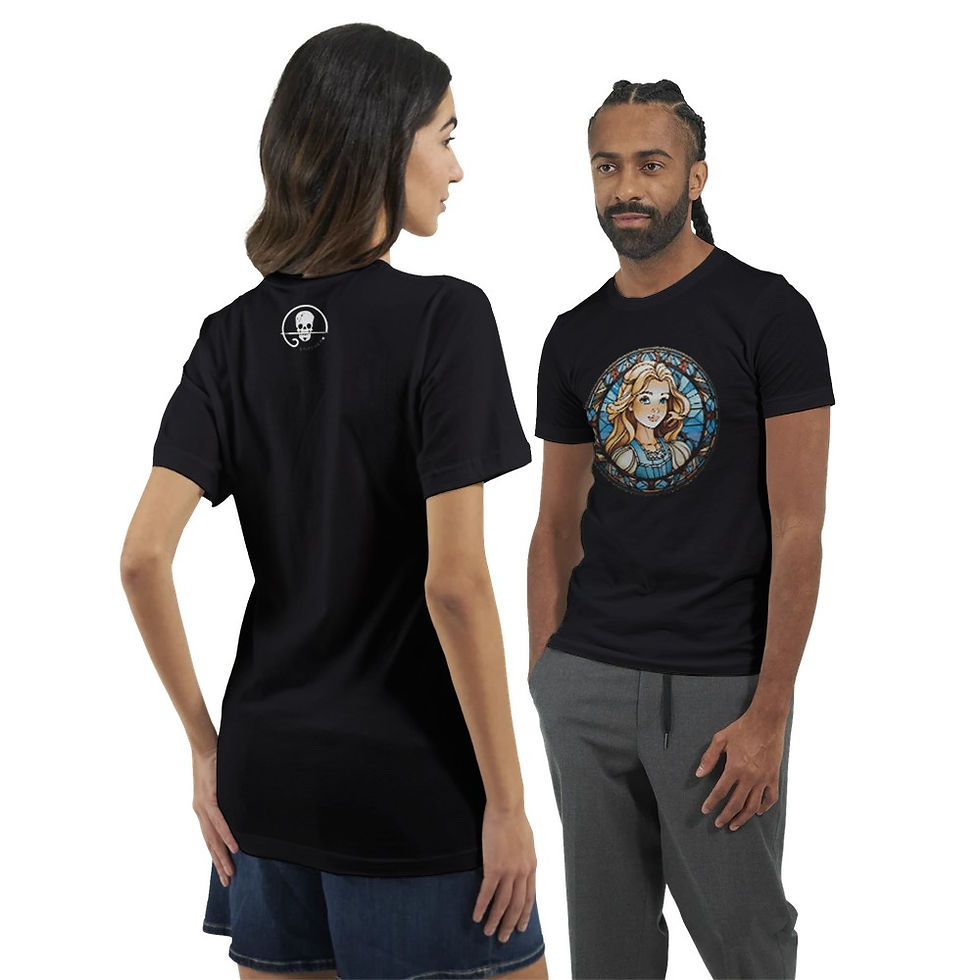 Thumbnail: Stained Threads: Alice from Alice in Wonderland Premium Unisex Crewneck T-shirt