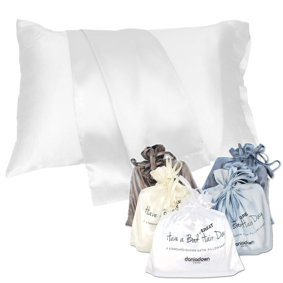 KING SATIN PILLOWCASES-HAVE A GREAT HAIR DAY - (2PC)