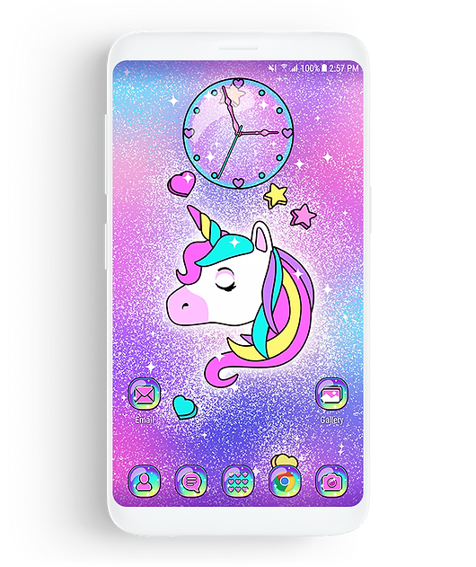 GP scr - Pink Unicorn Theme Launcher.png