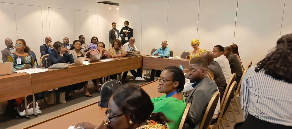 Photo de la délégation de l’ASBL Katambayi Tshiminyi Association lors de la rencontre RDC–Colombie sur la justice transitionnelle, à Kinshasa, le 2 juillet 2025.