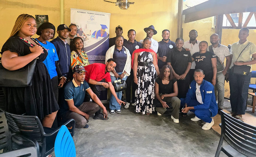 Photo de la réunion stratégique du 12 juillet 2025 de l’ASBL Katambayi Tshiminyi Association, engagée pour la dignité, la justice et la protection des victimes.