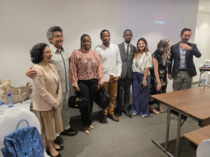 Photo de la délégation de l’ASBL Katambayi Tshiminyi Association lors de la rencontre RDC–Colombie sur la justice transitionnelle, à Kinshasa, le 2 juillet 2025.