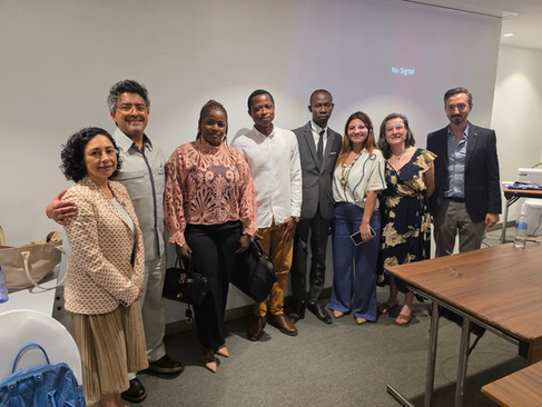 Photo de la délégation de l’ASBL Katambayi Tshiminyi Association lors de la rencontre RDC–Colombie sur la justice transitionnelle, à Kinshasa, le 2 juillet 2025.