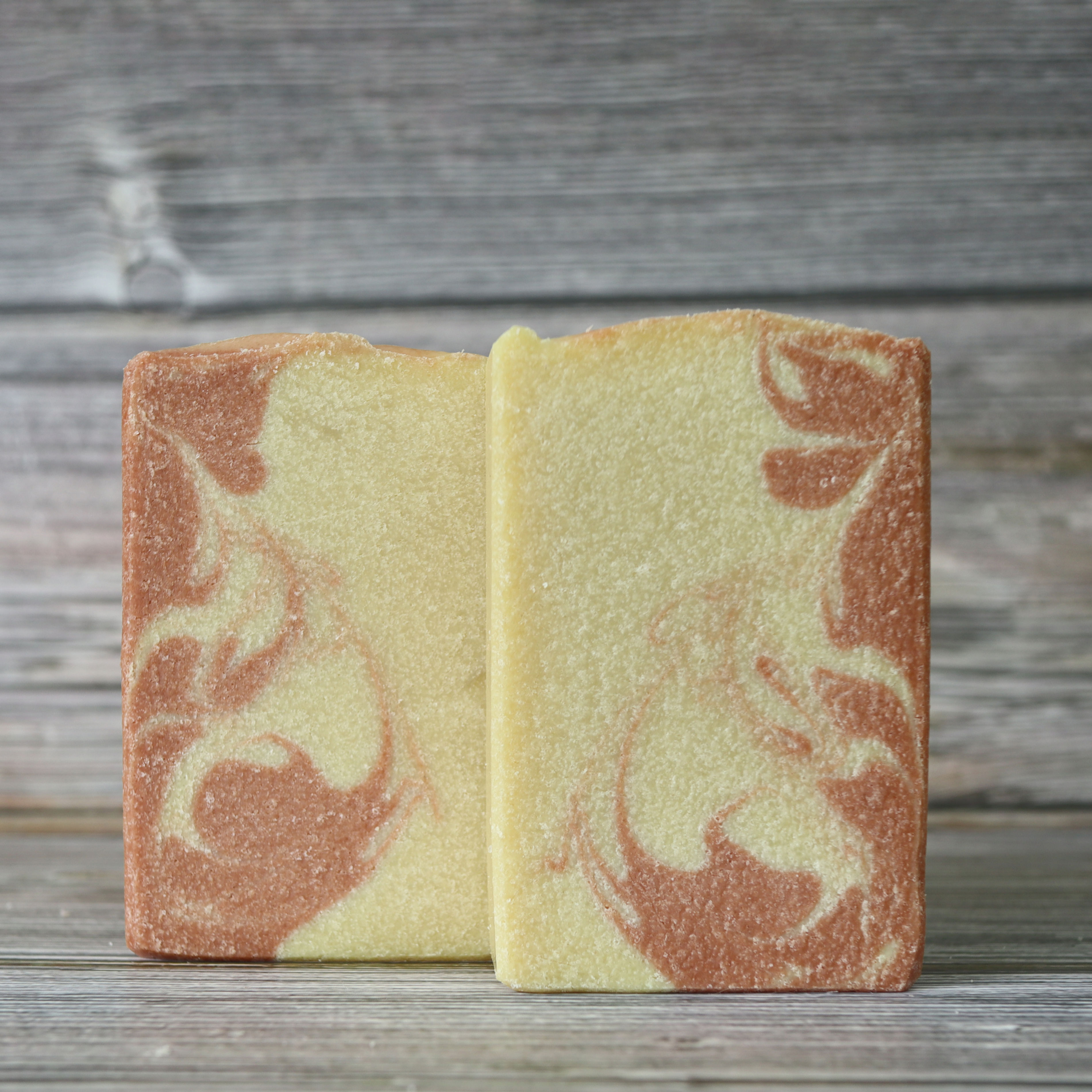 Natural salt  bar soap with a blend of essential oils and red clay