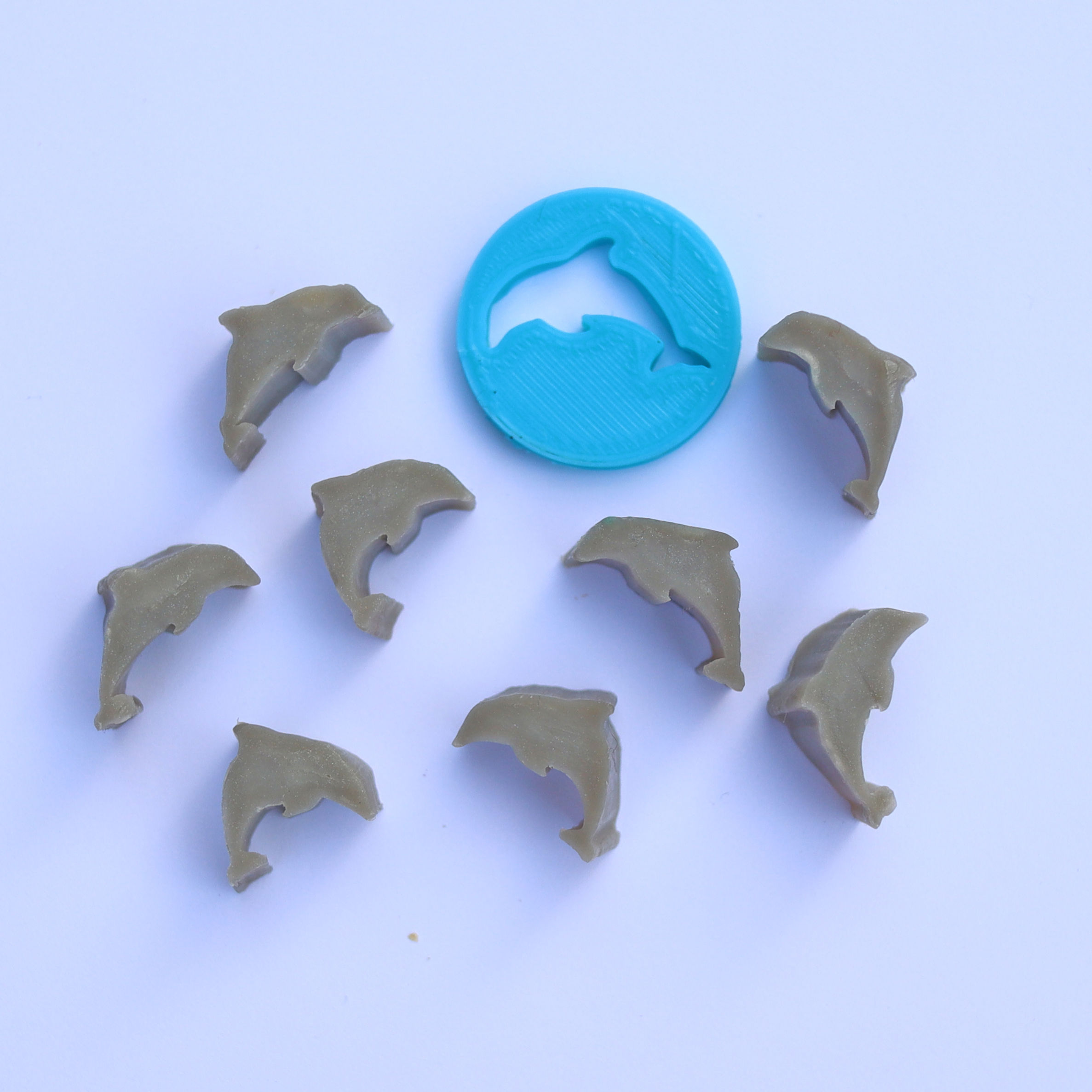 Tiny Dolphin - Set of Extruder Discs to create embeds for use in handmade soap