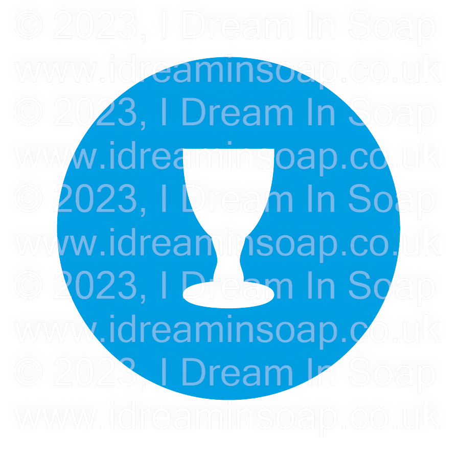 Thumbnail: soap extruder disc to make soap embeds shaped as a large wine glass