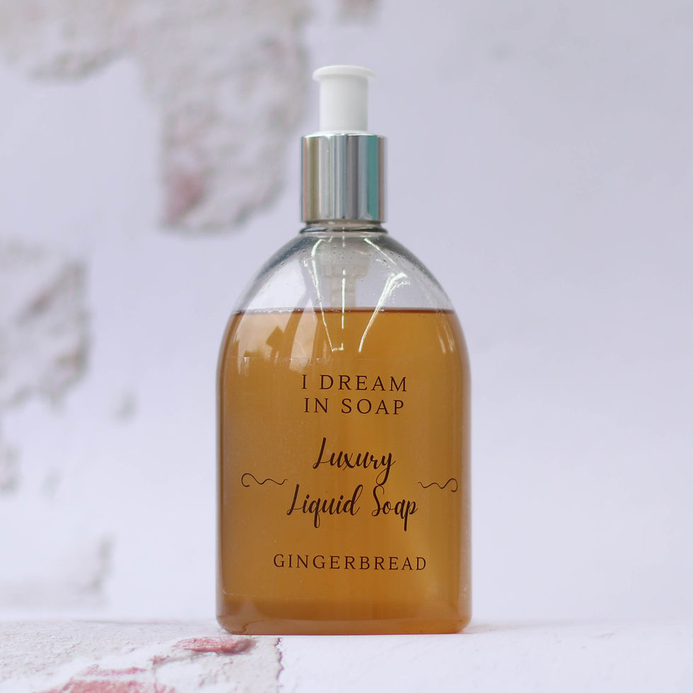 Gingerbread Liquid Soap in a pump-fitted bottle