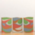 3 bars of luxury handmade soap with a swirled pattern design