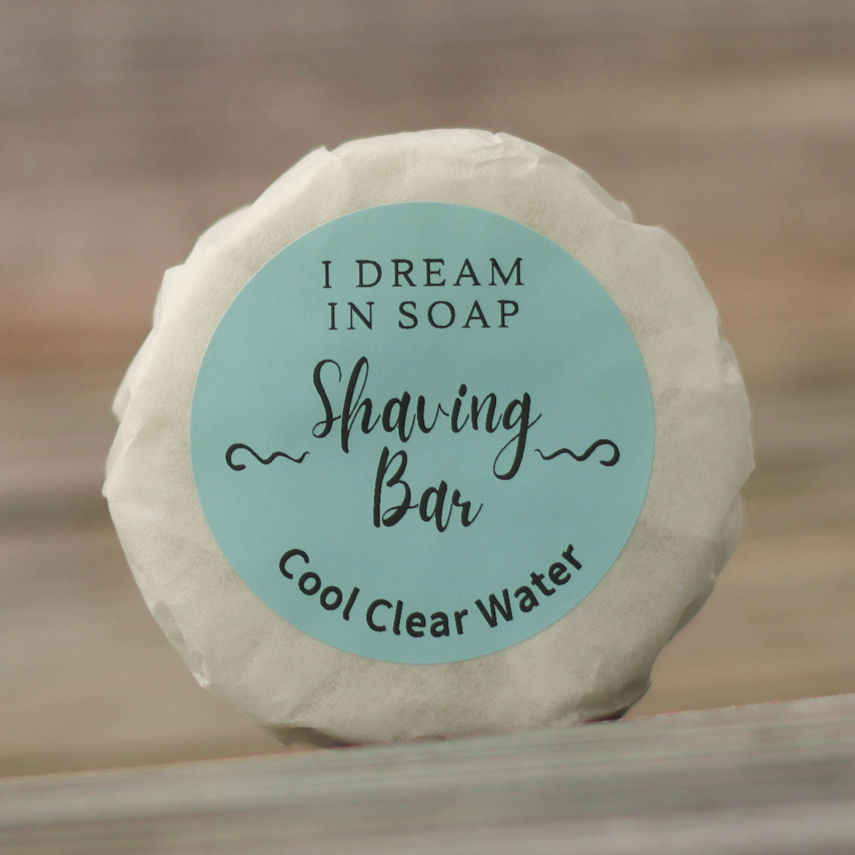 Wrapped Shaving Bar in Cool Clear Water fragrance