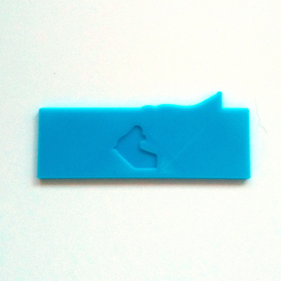 Thumbnail: Detail of scraper used as part of Goat embed mould