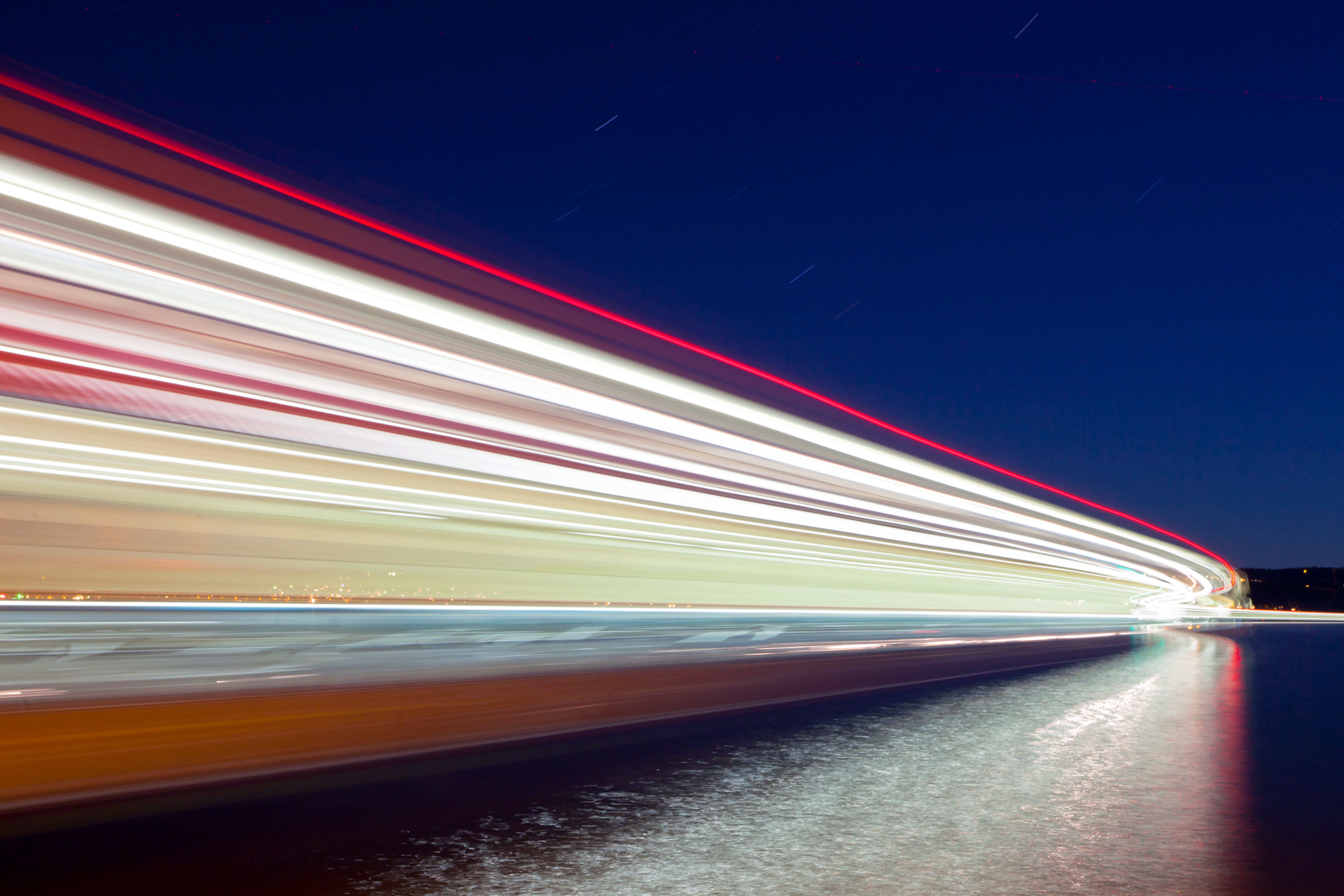 Lichtspuren (Fähre Konstanz - Meersburg)